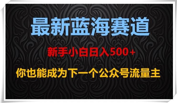 最新蓝海赛道，新手小白日入500+，你也能成为下一个公众号流量主【揭秘】-氚客吧