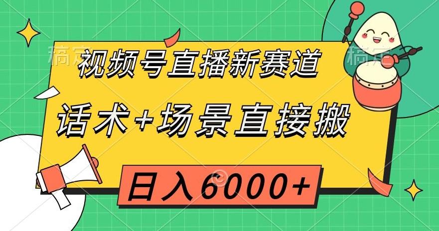 视频号直播新赛道，话术+场景直接搬，日入6000+【揭秘】-氚客吧