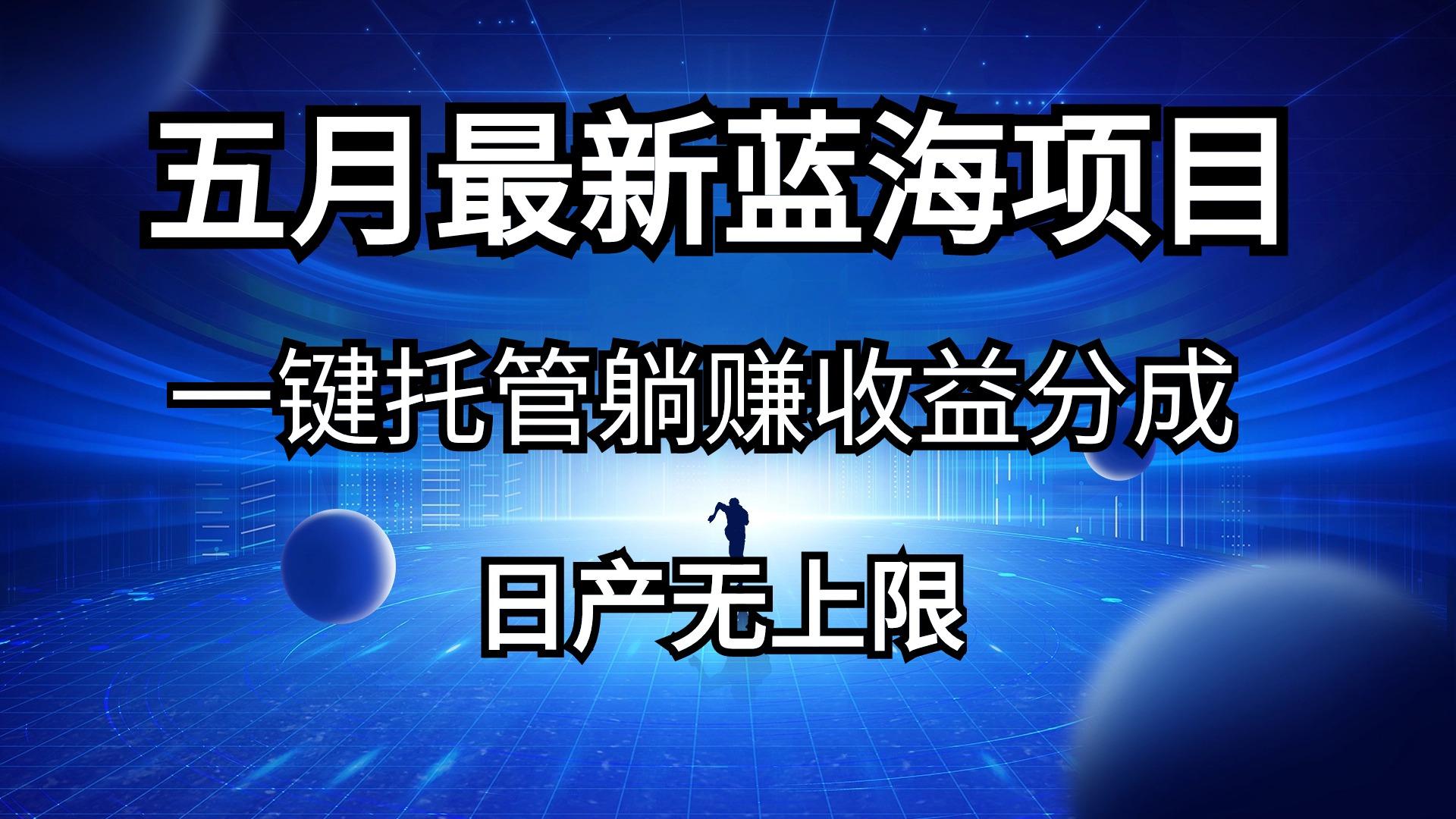 五月刚出最新蓝海项目一键托管 躺赚收益分成 日产无上限-氚客吧