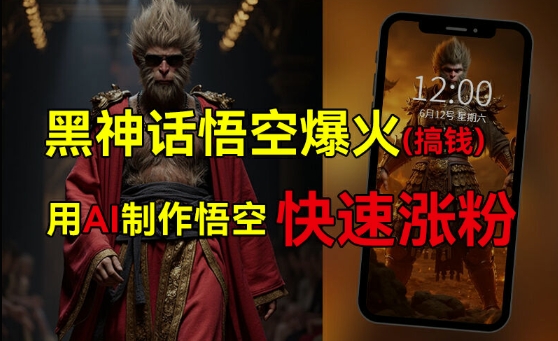 黑神话悟空爆火，已有人利用这波热点变现几十万，普通人也可用AI蹭上这波热度搞钱，有多重变现方法-氚客吧