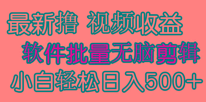 (9569期)发视频撸收益，软件无脑批量剪辑，第一天发第二天就有钱-氚客吧