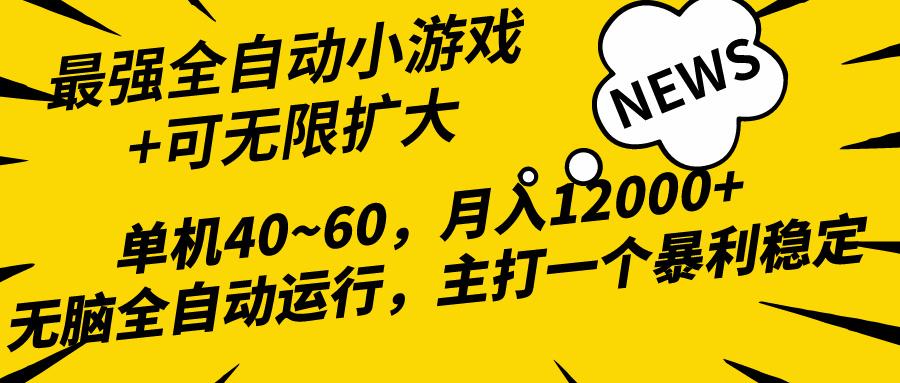 (10046期)2024最新全网独家小游戏全自动，单机40~60,稳定躺赚，小白都能月入过万-氚客吧