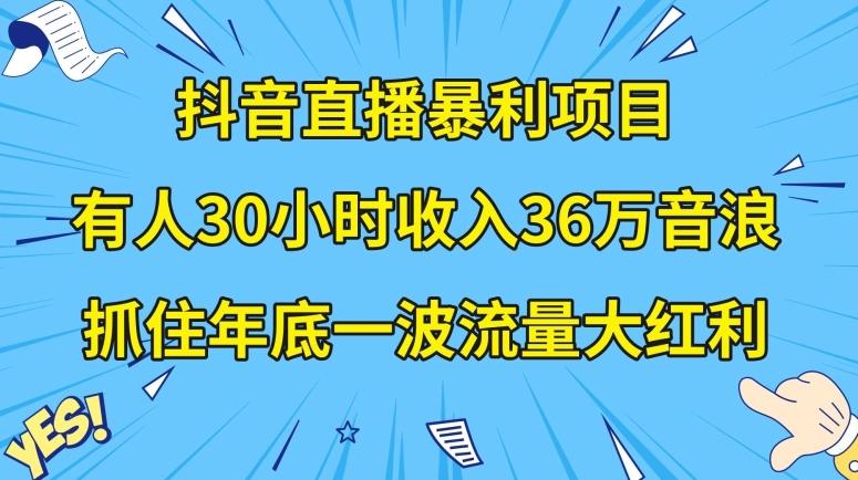 抖音直播暴利项目，有人30小时收入36万音浪，公司宣传片年会视频制作，抓住年底一波流量大红利【揭秘】-氚客吧