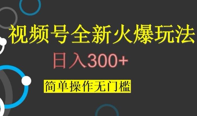 视频号最新爆火玩法，日入300+，简单操作无门槛【揭秘】-氚客吧