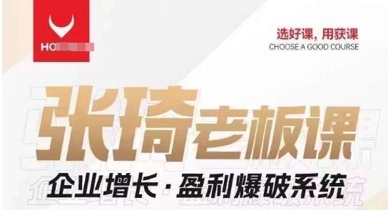 【组合课】张琦张琦老板企业增长·盈利爆破系统（直播专享）-氚客吧
