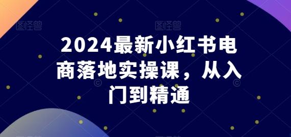 2024最新小红书电商落地实操课，从入门到精通-氚客吧