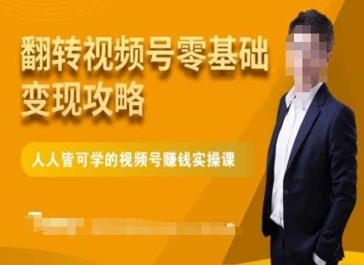 微信视频号零基础变现攻略，人人皆可学的视频号赚钱实操课-氚客吧