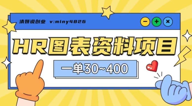 一单收益30-400，HR图表资料蓝海项目-氚客吧