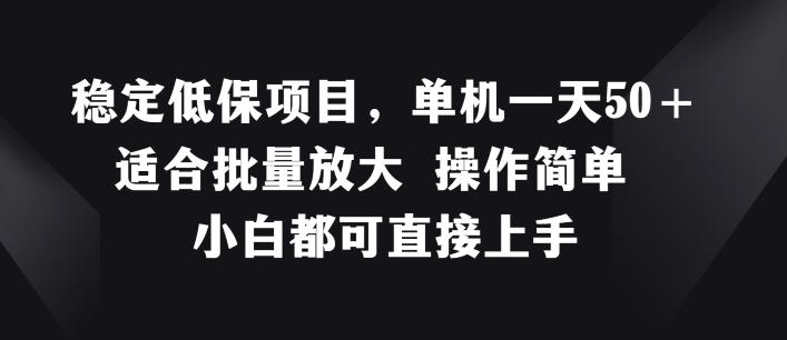 稳定低保项目，单机一天50+适合批量放大 操作简单 小白都可直接上手【揭秘】-氚客吧