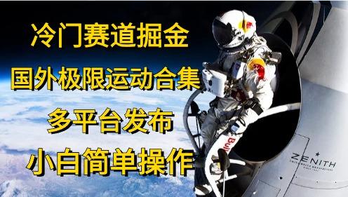 冷门赛道掘金，国外极限运动视频合集，多平台发布，小白简单操作-氚客吧