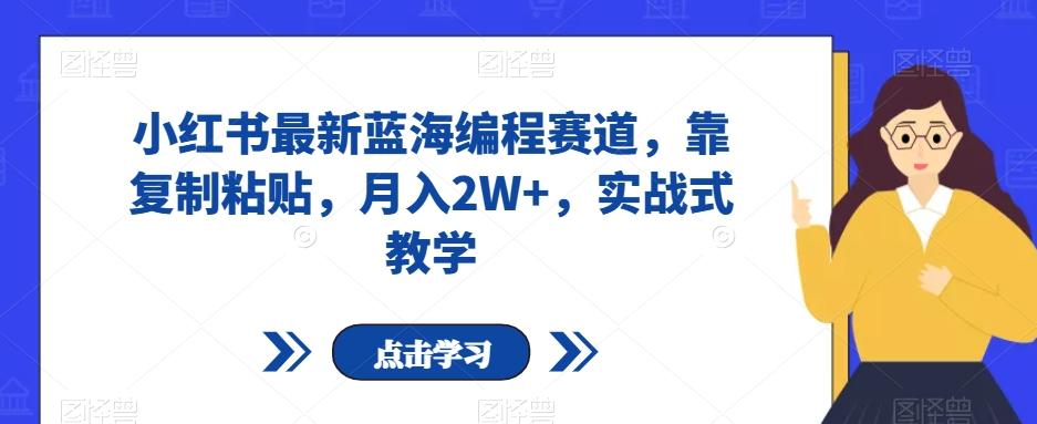 小红书最新蓝海编程赛道，靠复制粘贴，月入2W+，实战式教学【揭秘】-氚客吧