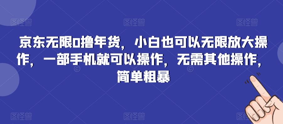 京东无限0撸年货，小白也可以无限放大操作，一部手机就可以操作，无需其他操作，简单粗暴-氚客吧
