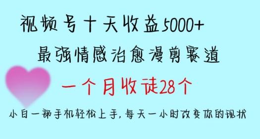 十天收益5000+，多平台捞金，视频号情感治愈漫剪，一个月收徒28个，小白一部手机轻松上手【揭秘】-氚客吧