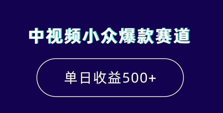 中视频小众爆款赛道，7天涨粉5万+，小白也能无脑操作，轻松月入上万【揭秘】-氚客吧