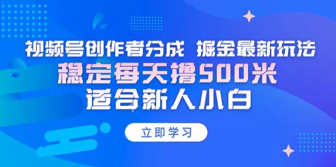 【蓝海项目】视频号创作者分成 掘金最新玩法 稳定每天撸500米 适合新人小白-氚客吧