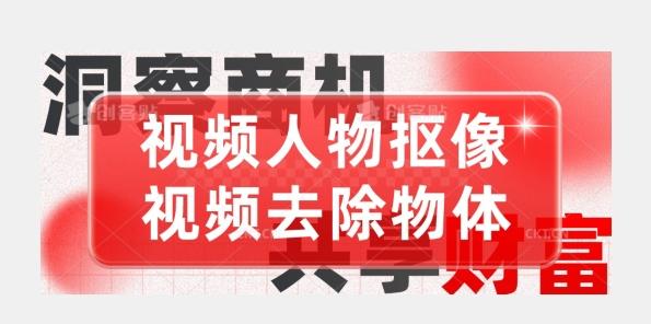 【超强视频处理工具】视频人物抠像+视频去除物体-氚客吧