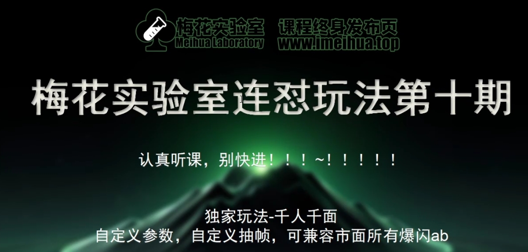 梅花实验室社群专享课视频号连怼玩法第十期课程+第二部分-FF助手全新高自由万能爆闪AB处理-氚客吧