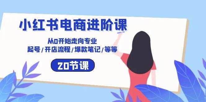 小红书电商进阶课：从0开始走向专业 起号/开店流程/爆款笔记/等等(20节-氚客吧