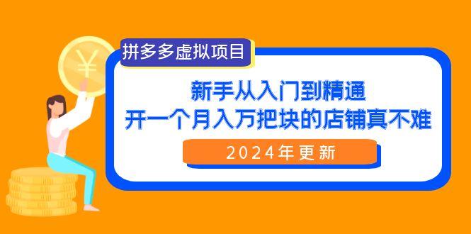 (9744期)拼多多虚拟项目：入门到精通，开一个月入万把块的店铺 真不难(24年更新)-氚客吧