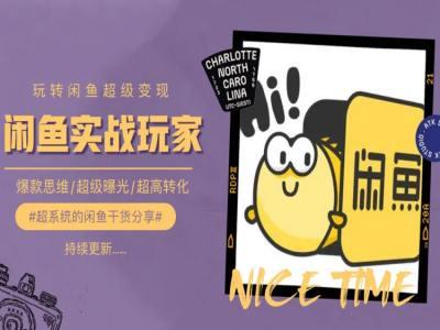 手把手教你0到1系统玩转闲鱼变现，爆款思维/超级曝光/超高转化-氚客吧