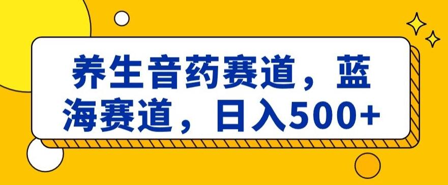 养生音药赛道，蓝海赛道，日入500+【揭秘】-氚客吧