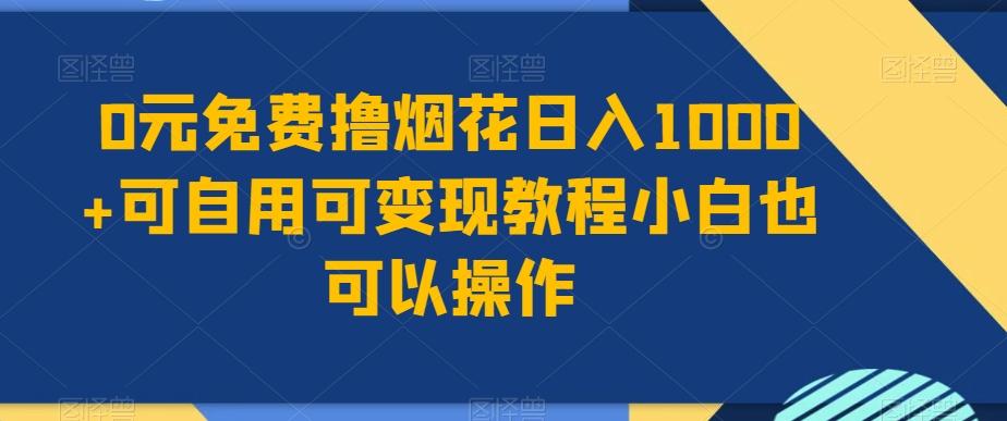 0元免费撸烟花日入1000+可自用可变现教程小白也可以操作，永久免费更新链接-氚客吧