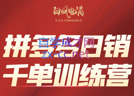 白凤电商学院·拼多多日销千单训练营(更新7月)-氚客吧