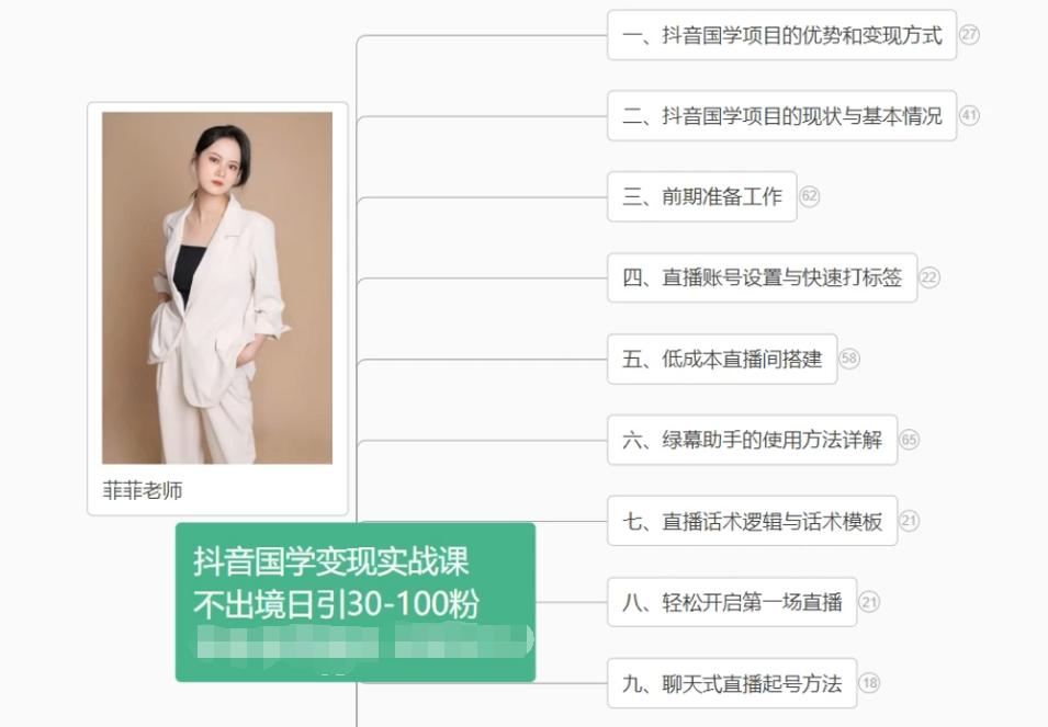 抖音国学变现项目：不出境日引30-100粉实战课程-氚客吧