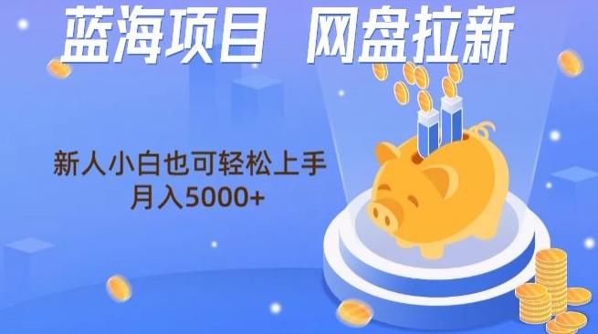 蓝海项目网盘拉新，新人小白也可操作，每月收入5000+-氚客吧
