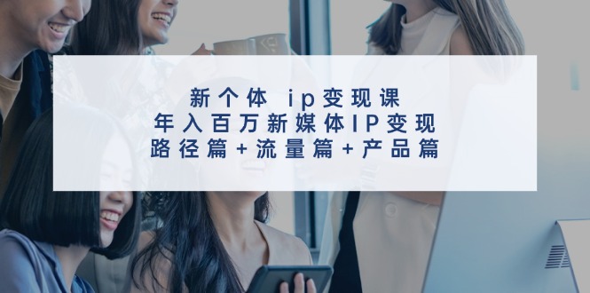 新个体ip变现课，年入百万新媒体IP变现，路径篇+流量篇+产品篇-氚客吧
