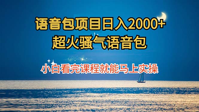 语音包项目 日入2000+ 超火骚气语音包小白看完课程就能马上实操-氚客吧