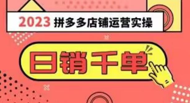 2023拼多多运营实操，每天30分钟日销1000＋，爆款选品技巧大全（10节课）-氚客吧