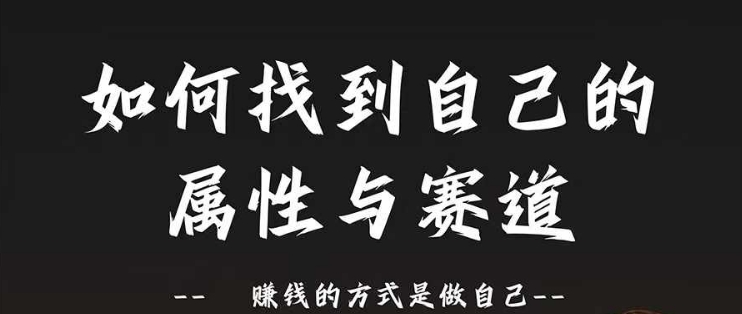 赛道和属性2.0：如何找到自己的属性与赛道，赚钱的方式是做自己-氚客吧