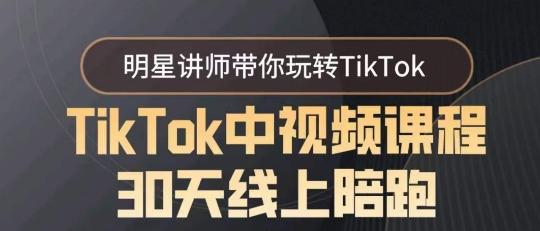 TikTok中视频课程30天线上陪跑，明星讲师带你玩转TikTok-氚客吧