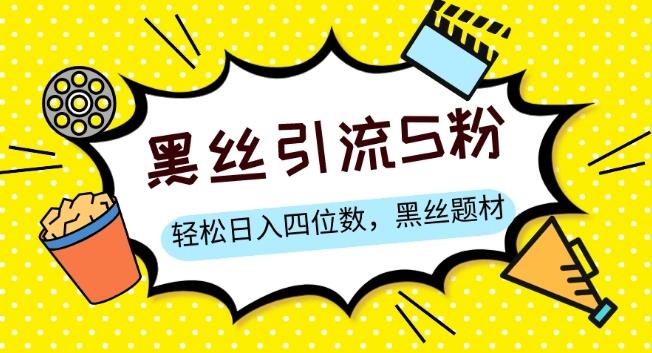 S粉变现，轻松日入四位数，黑丝题材+情感话术【揭秘】-氚客吧