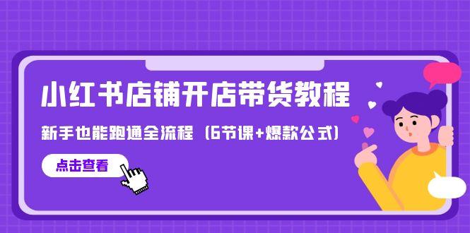 (9883期)最新小红书店铺开店带货教程，新手也能跑通全流程(6节课+爆款公式)-氚客吧