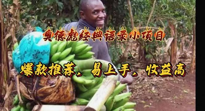 奥德彪经典语录小项目，爆款推荐，易上手，收益高-氚客吧