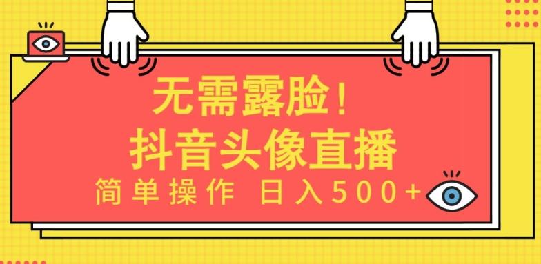 无需露脸，Ai头像直播项目，简单操作日入500+【揭秘】-氚客吧