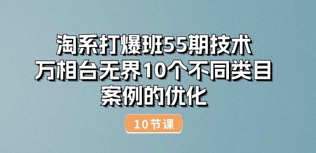 淘系打爆班55期技术：万相台无界10个不同类目案例的优化(10节)-氚客吧