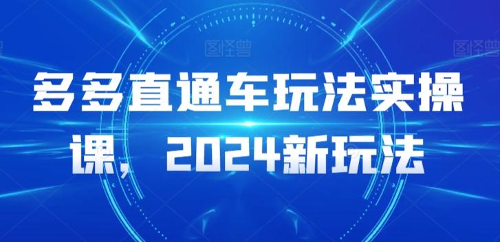 多多直通车玩法实操课，2024新玩法-氚客吧