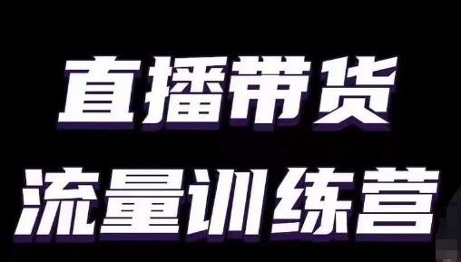 直播带货流量训练营，小白主播必学直播课-氚客吧