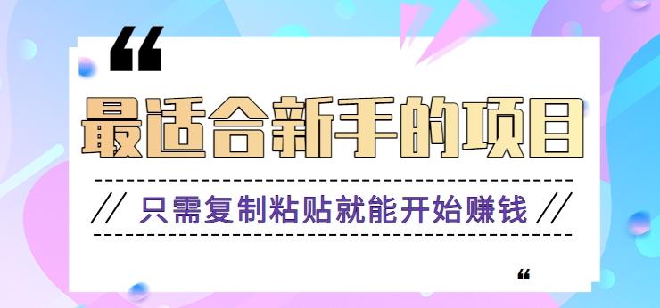 2024最适合新手操作的项目，新手小白只需复制粘贴就能开始赚钱【视频教程+软件】-氚客吧