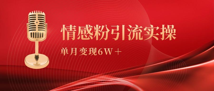 (9473期)单月变现6w+，情感粉引流变现实操课-氚客吧
