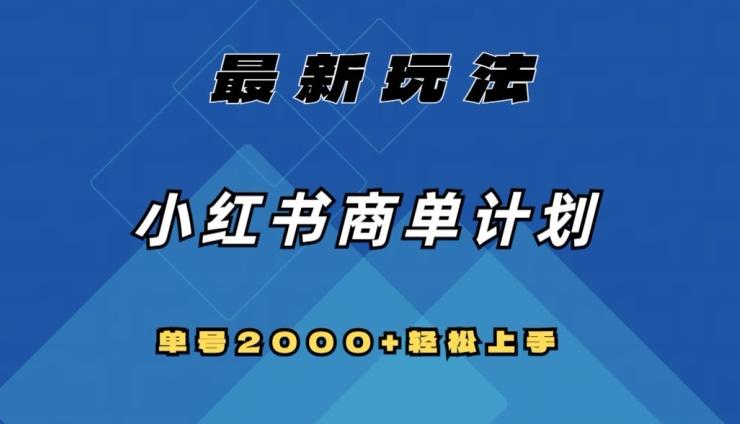 全网首发，小红书商单计划最新玩法，单号2000+可扩大可复制【揭秘】-氚客吧