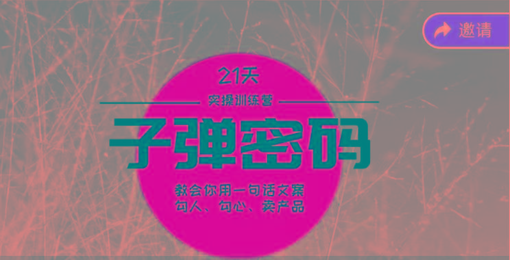 《子弹密码训练营》-用一句话文案勾人勾心卖产品，21天学到顶尖文案大师策略和技巧-氚客吧
