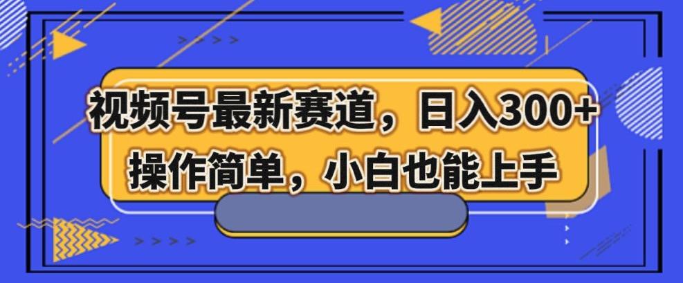 视频号最新赛道，日入300+，新手小白轻松掌握-氚客吧