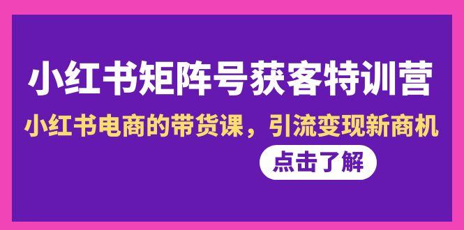 小红书-矩阵号获客特训营-第10期，小红书电商的带货课，引流变现新商机-氚客吧