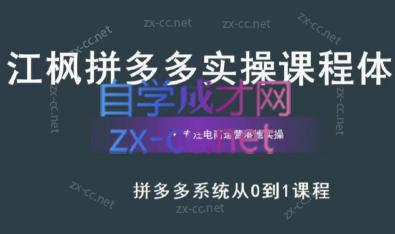 江枫老师·拼多多实操课程-氚客吧