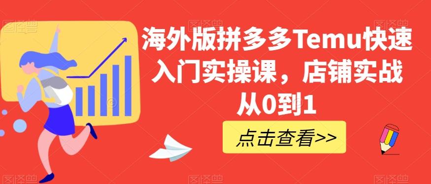 海外版拼多多Temu快速入门实操课，店铺实战从0到1-氚客吧