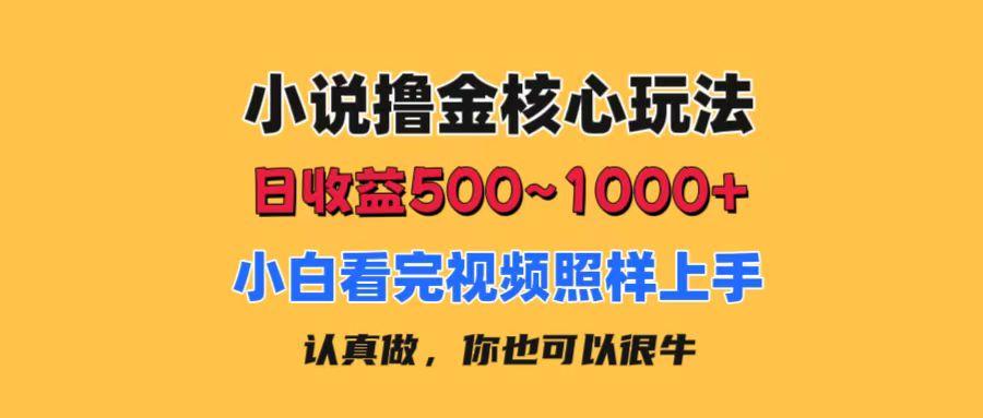 小说撸金核心玩法，日收益500-1000+，小白看完照样上手，0成本有手就行-氚客吧
